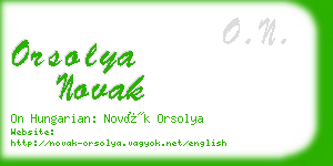 orsolya novak business card